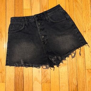 Forever21 black washed jean shorts